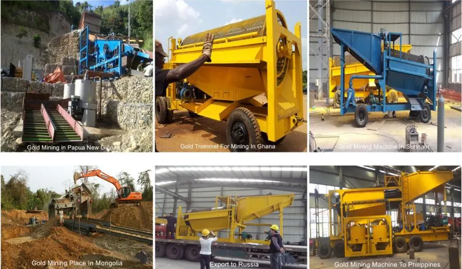 Mineral Sand Mobile Diamond Tantalite Gold Mining Panning Sluice Washing Machine